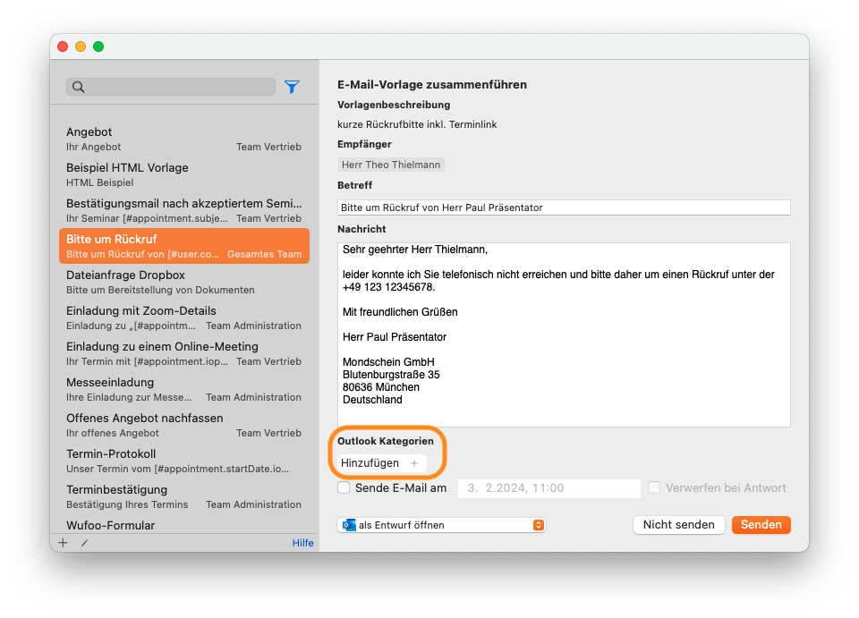 DE 2 Wie nutze ich Senden planen aus Daylite heraus in Outlook .png