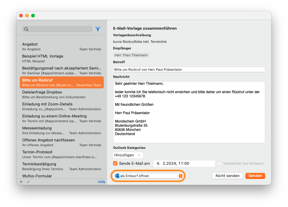 DE 5 Wie nutze ich Senden planen aus Daylite heraus in Outlook.png