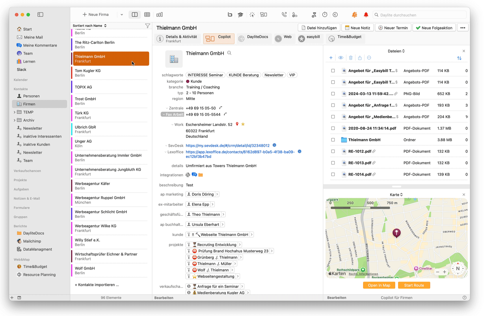 Dateien-Widget Plus-Menü