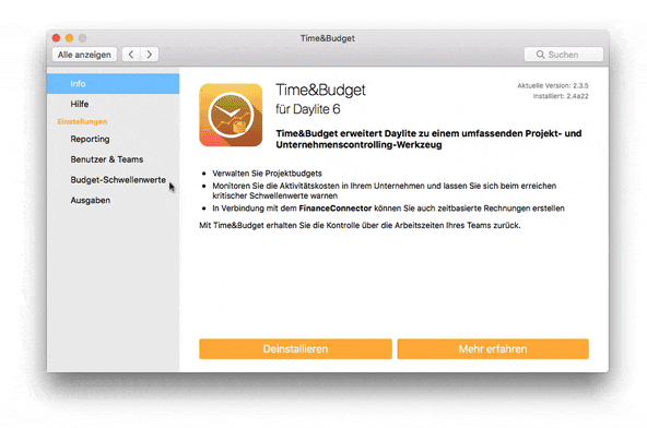 Default thresholds configuration animation
