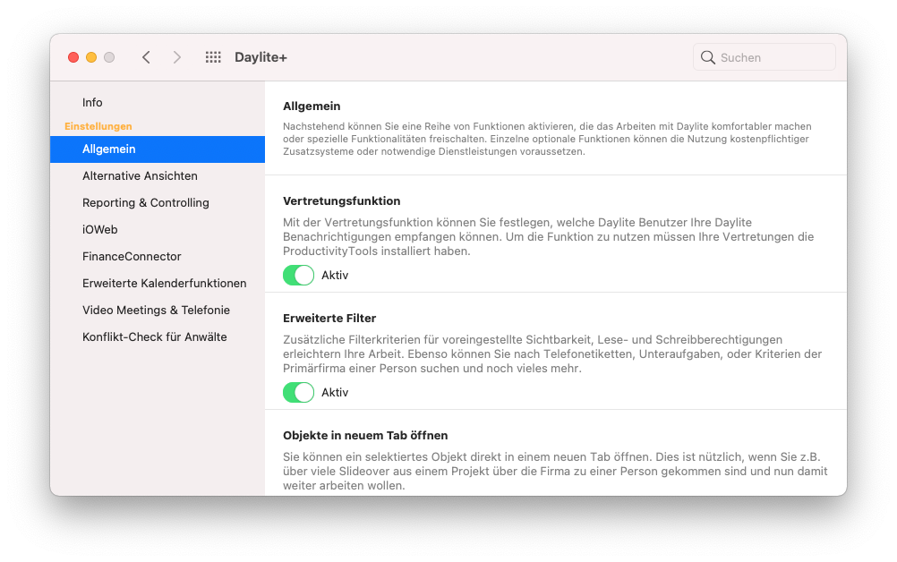Vertretungsfunktion im Plus Package Plugin aktivieren